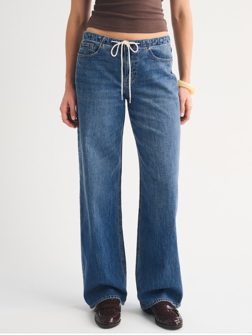 abercrombie ultra loose low rise linen blend pants